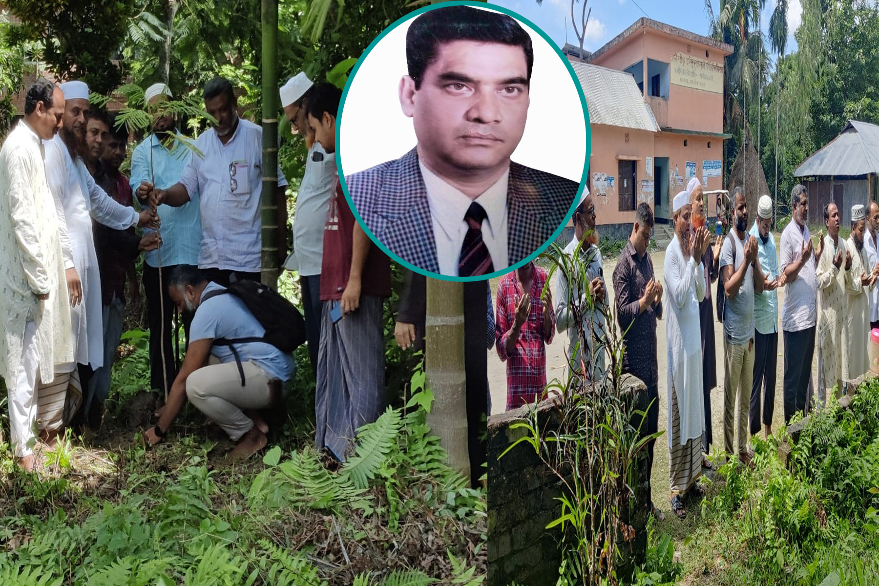মরহুম সাংবাদিক জাকির হোসেন’র কবর জিয়ারত ও কৃষ্ণচূড়া ফুলের গাছ রোপন